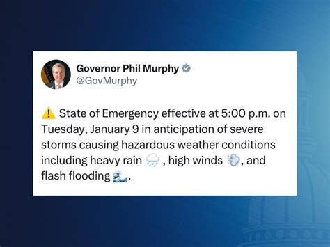 murphy declares state of emergency nj